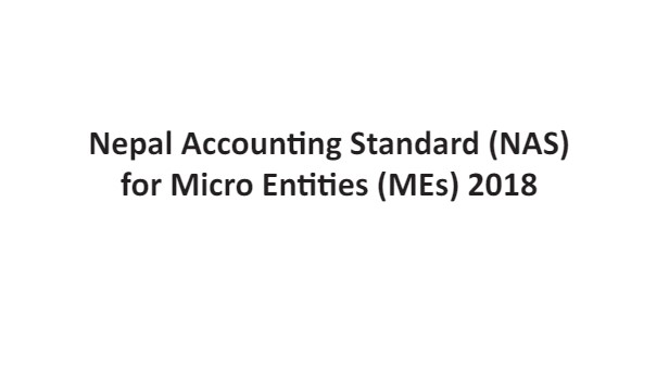 Nepal Accounting Standard for Micro Entities (NAS for MEs)